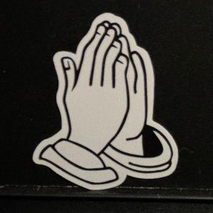 PRAYING HANDS FAITH STICKER